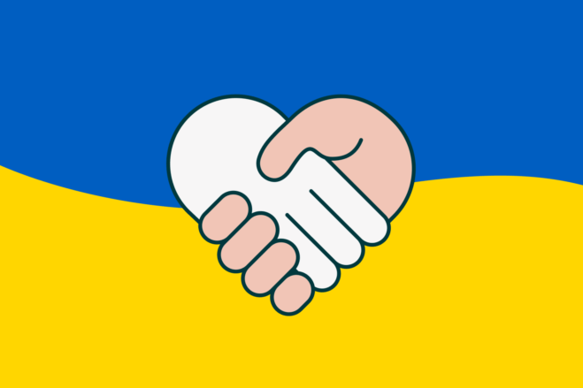 Illustrasjon: ukrainsk flagg